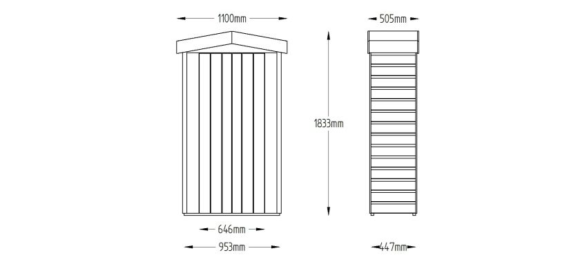 Pressure Treated Shiplap Apex Tall Garden Store - 6' x 3'6