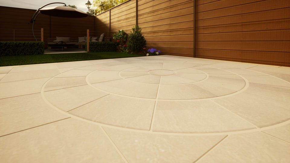 Sandstone Circular Paving Presealed - 2800mm Kandla Grey