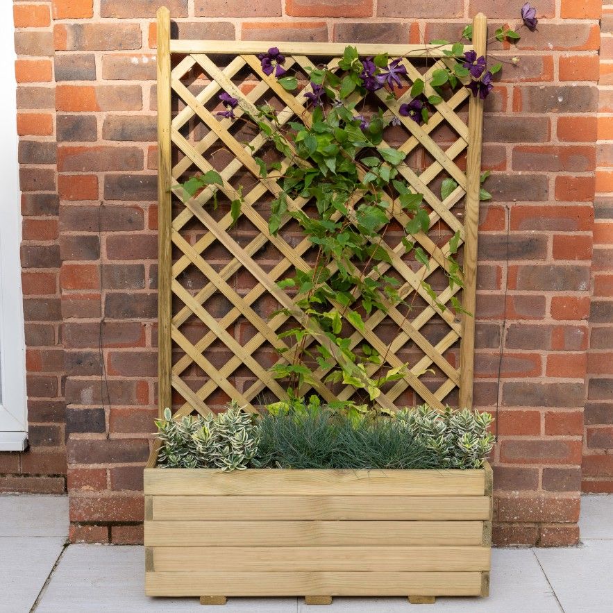 Trellis Wooden Planter - 800mm x 400mm