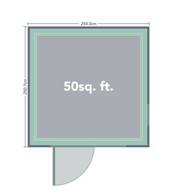 Forest Xtend Garden Building - Half Opening Window - 2500mm x 2540mm x 2900mm