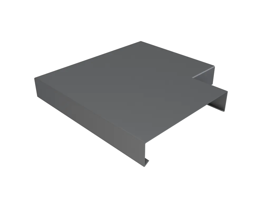 Aluminium Coping for 141-200mm Wall - 135 Degree Angle - 260mm Anthracite Grey