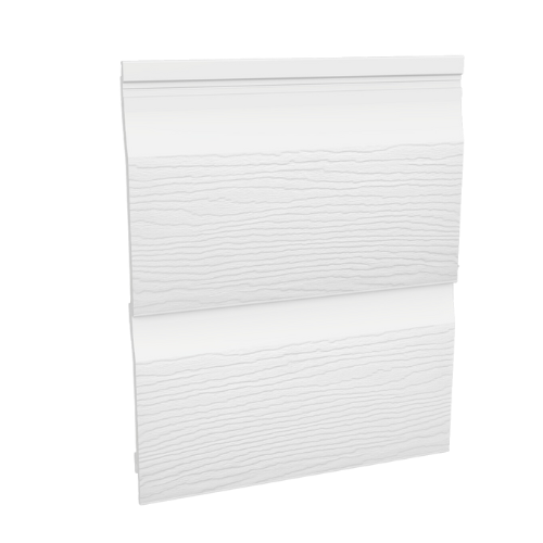 Embossed Double Shiplap Cladding - 333mm x 5mtr White - Pack 2