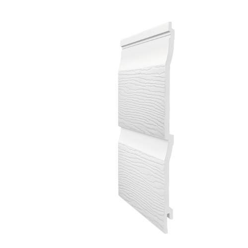 Embossed Double Shiplap Cladding - 333mm x 5mtr White - Pack 2