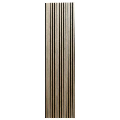 Slatted Acoustic Wall Panel - 600mm x 2400mm x 22mm Light Walnut