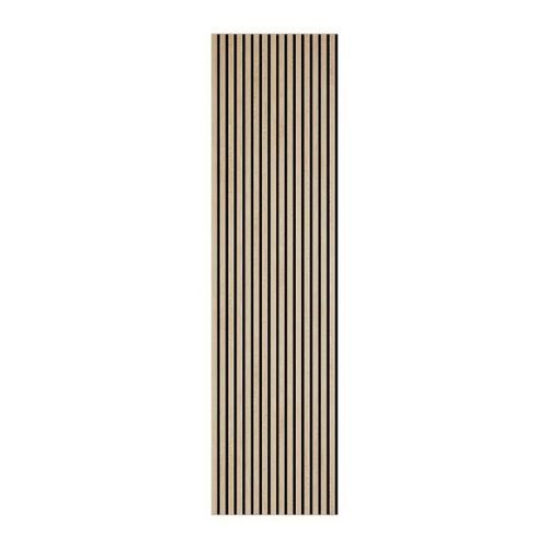 Slatted Acoustic Wall Panel - 600mm x 2400mm x 22mm Natural Oak