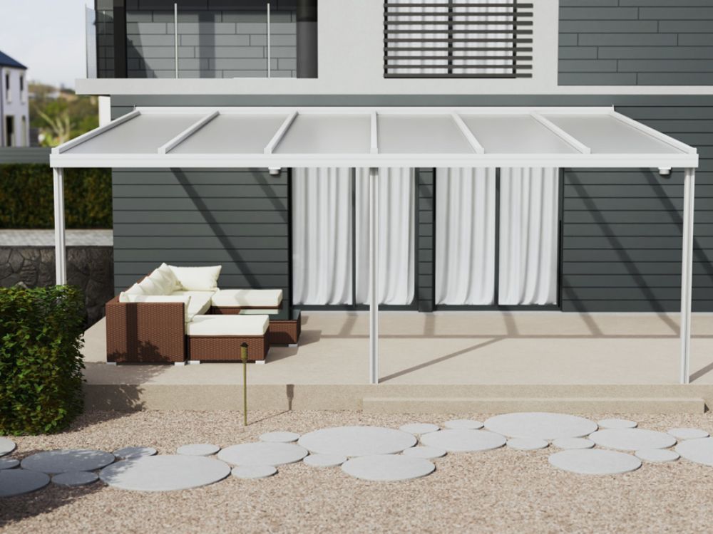 Simplicity 35 Aluminium Pergola / Veranda - 16000mm x 5500mm Rectangular - White