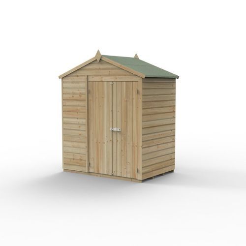 Forest Garden Shiplap Apex Shed - No Window - 6' x 4'