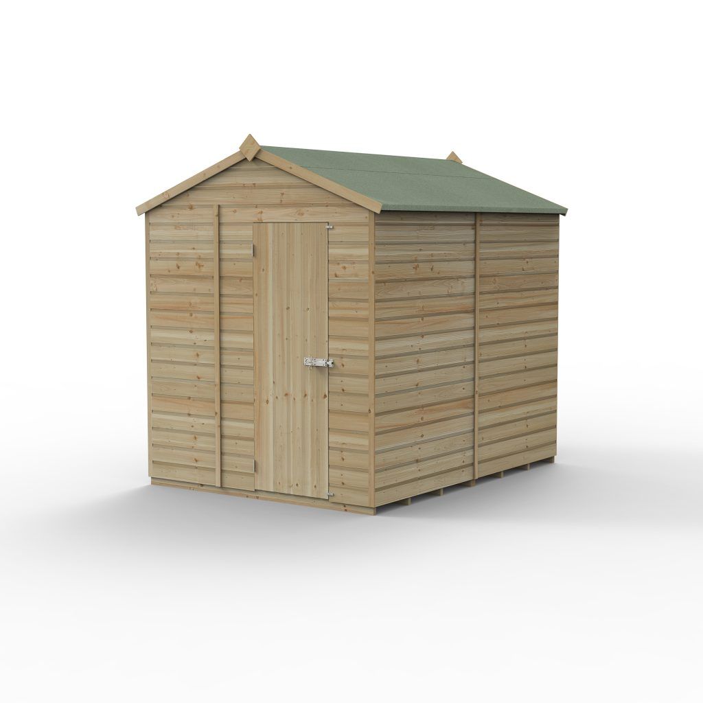 Forest Garden Shiplap Apex Shed - No Window - 6' x 8'