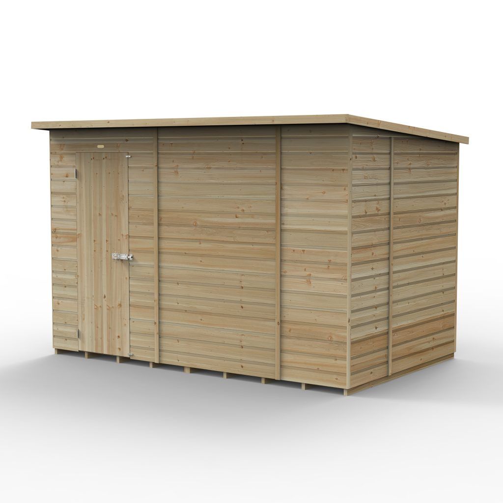 Forest Garden Shiplap Pent Shed - No Window - 10' x 6'