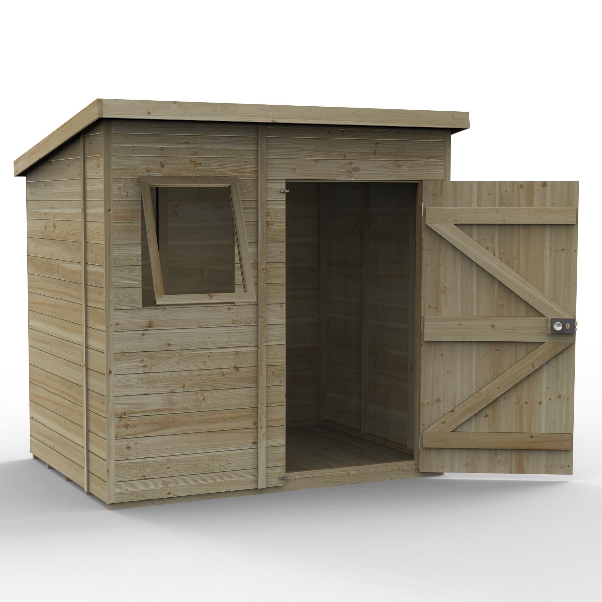 Forest Garden Tongue & Groove Pent Shed - 7' x 5'