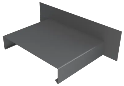 Aluminium Coping Upstand for 241-300mm Wall - 360mm Anthracite Grey