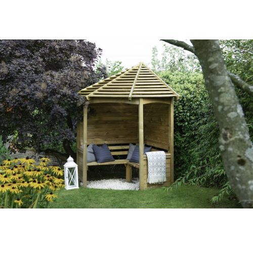 Venetian Timber Corner Arbour  - 2500mm x 2330mm x 1610mm