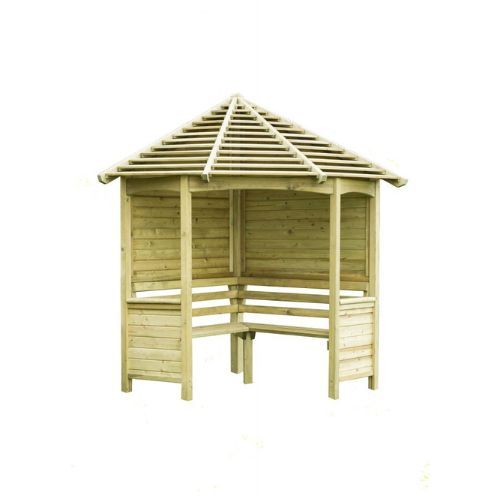 Venetian Timber Corner Arbour  - 2500mm x 2330mm x 1610mm