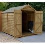 Forest Garden Apex Overlap Shed - Double Door No Window - 8' x 6'