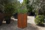 Corten Steel Tall Cube Planter - 400mm x 400mm x 800mm