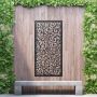 Aluminium Privacy Screen Botanical - Wall Mounted - 1800mm x 900mm Black