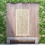 Aluminium Privacy Screen Botanical - Free Standing - 1800mm x 900mm Cream