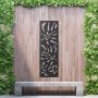 Aluminium Privacy Screen Monstera - Free Standing - 1800mm x 600mm Black