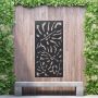 Aluminium Privacy Screen Monstera - Wall Mounted - 1800mm x 900mm Black