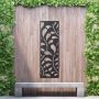 Aluminium Privacy Screen Paisley - Wall Mounted - 1800mm x 600mm Black