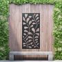 Aluminium Privacy Screen Paisley - Free Standing - 1800mm x 900mm Black