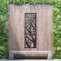 Aluminium Privacy Screen Woodland - Wall Mounted - 1800mm x 600mm Black