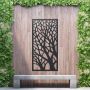 Aluminium Privacy Screen Woodland - Free Standing - 1800mm x 900mm Black