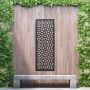 Aluminium Privacy Screen Woven - Wall Mounted - 1800mm x 600mm Black