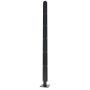 Aluminium Dual Post With Base For Privacy Screen - 1200mm x 60mm x 60mm Black