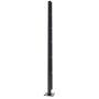 Aluminium Single Post With Base For Privacy Screen - 1200mm x 60mm x 60mm Black