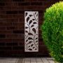 Steel Privacy Screen Paisley - Wall Mounted - 1800mm x 600mm Stainless Steel