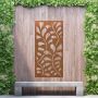 Steel Privacy Screen Paisley - Free Standing - 1800mm x 900mm Steel Corten