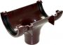 FloPlast Mini Gutter Running Outlet - 76mm Brown