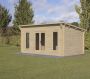 Elmley Log Cabin - 34kg Polyester Felt Plus Underlay Double Glazed - 5000mm x 3000mm