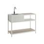 Ecoscape Outdoor Kitchen Sink Unit - 950mm x 1270mm x 530mm Cotton