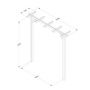 Wooden Garden Arch - Hanbury Flat Top - 2135mm x 2090mm x 500mm