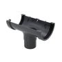 FloPlast Mini Gutter Running Outlet - 76mm Anthracite Grey