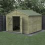 Forest Garden Shiplap Apex Shed - No Window Double Door - 10' x 10'