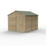 Forest Garden Shiplap Apex Shed - No Window Double Door - 8' x 10'