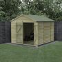 Forest Garden Shiplap Apex Shed - No Window Double Door - 8' x 10'