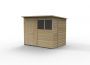 Forest Garden Shiplap Pent Shed - 2 Window Double Door - 8' x 6'