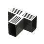 LUXE Threshold Drain Channel Aluminium Grating Class A15 Tee Junction - Silver