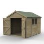 Forest Garden Tongue & Groove  Apex Shed - Double Door - 10' x 8'