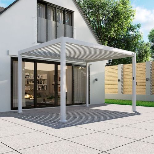 Titan Aluminium Pergola - 4000mm x 3000mm Rectangular - White