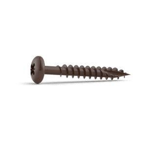 Durapost Pan Head Timber Screws - 4mm x 40mm Sepia Brown - Pack Of 200