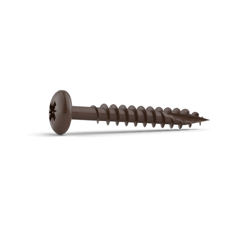 Durapost Pan Head Timber Screws - 4mm x 40mm Sepia Brown - Pack Of 10