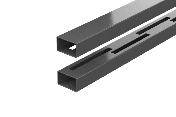 Durapost Vento Vertical Composite Fencing Rail - Up To 900mm Grey - Pack of 2