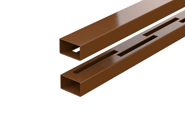 Durapost Vento Vertical Composite Fencing Rail - Up To 900mm Brown - Pack of 2