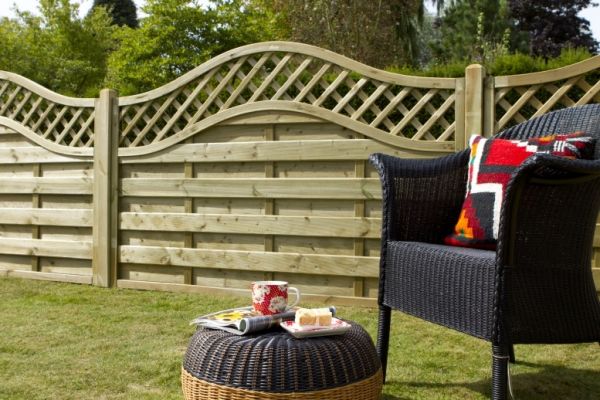 Pressure Treated Decorative Fence Panel - Europa Prague - 1800mm x 900mm