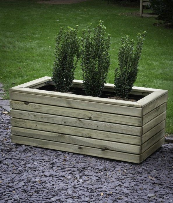 Rectangular Wooden Planter - 800mm x 400mm